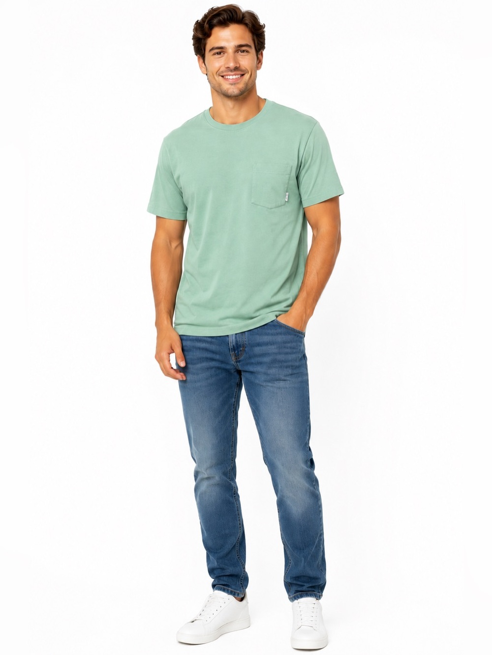 Greg Norman Pocket T-Shirt | Mint Green | 100% Cotton | XL